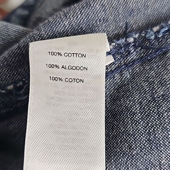 Chico's -484 Denim Button Down Western Shirt Embellished Pockets sz 0/ Small / 4 - Picture 5 of 6